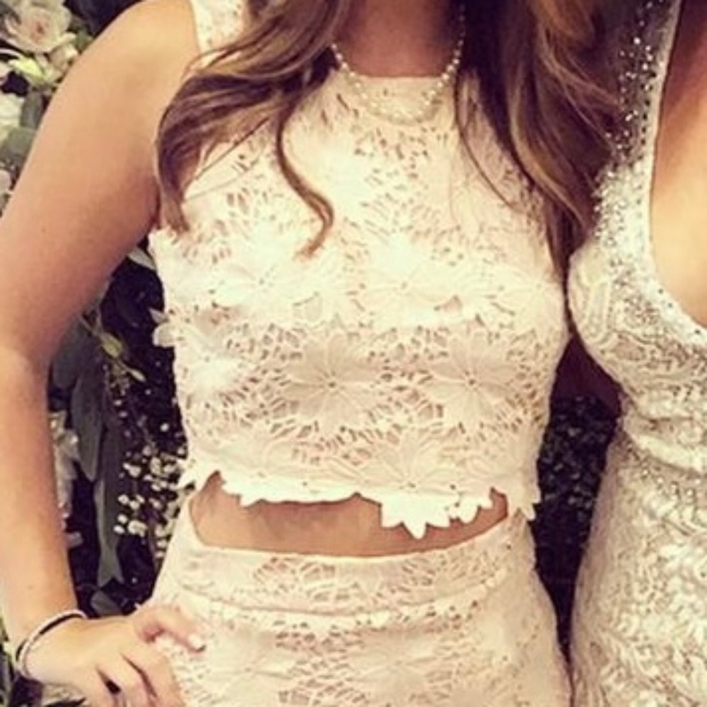 Two piece floral skirt set